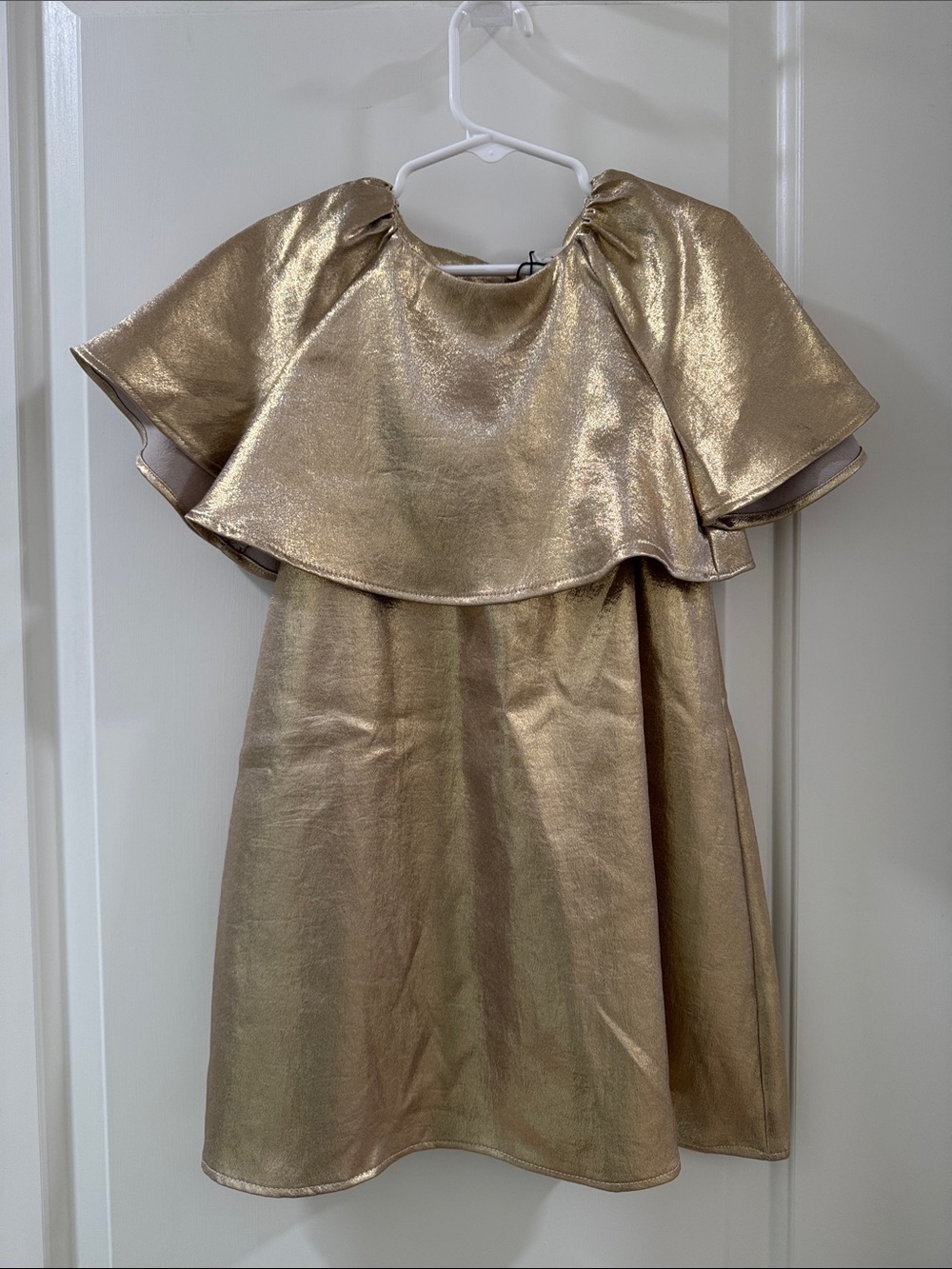 Zara Girls Metallic Gold Girls Dress